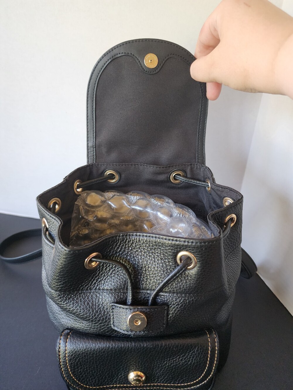 Coach Mini Pennie Black Leather Back Pack, EUC, 2021, $328 MSRP - Picture 6 of 6